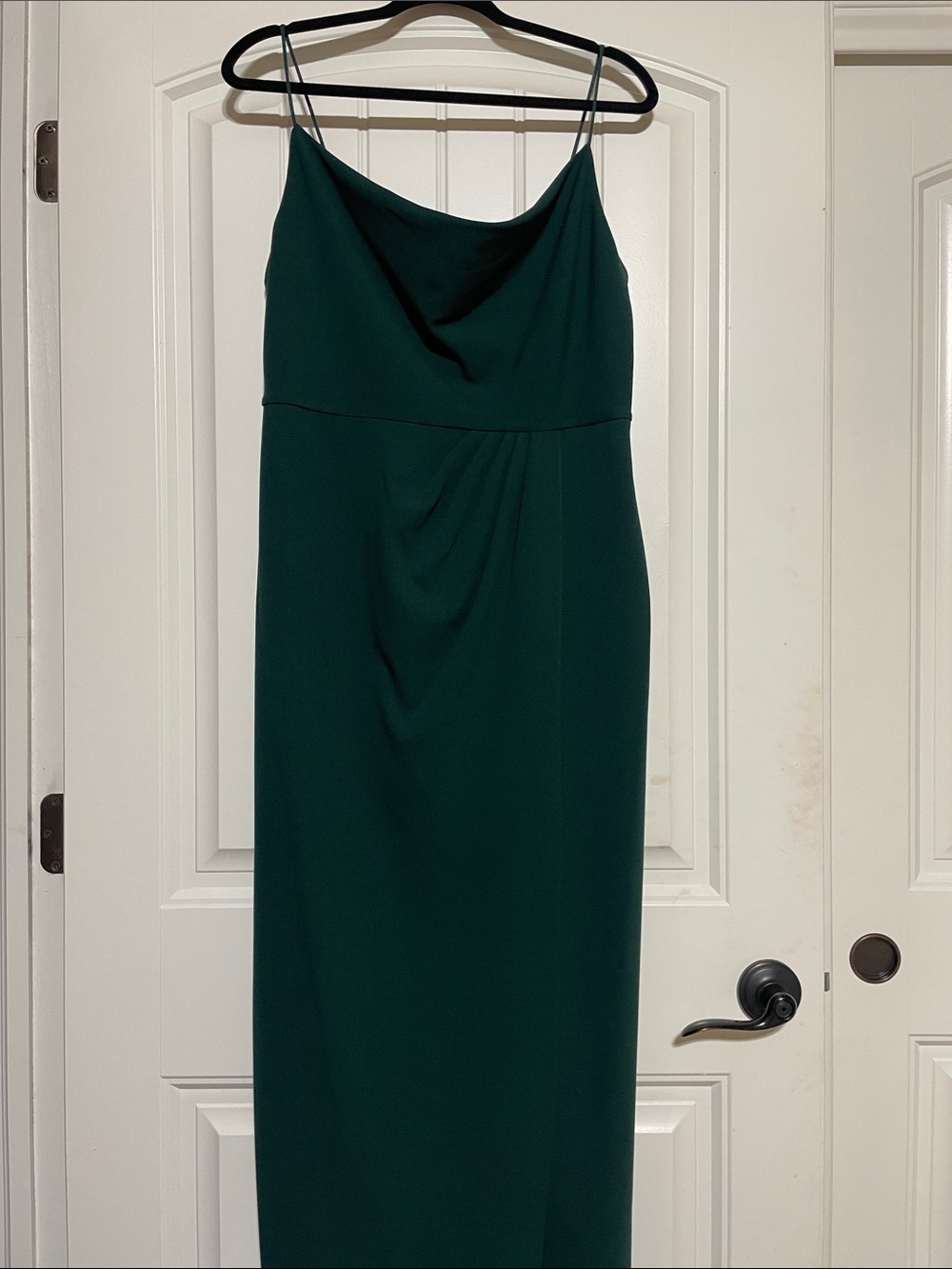 Sachin + Babi Strapless Cowl Maxi Dress in Deep Teal